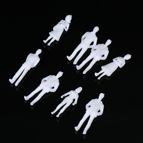 UPGRATOR Mini People Figurine 50Pcs White Plastic For School Project Model Different Gestures And Styles Hobbyists