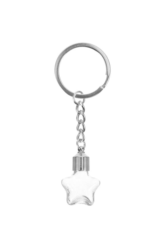 Mini Wishing Bottles Glass Vial Keychain 1Pack Creative Design For Gifting Decoration