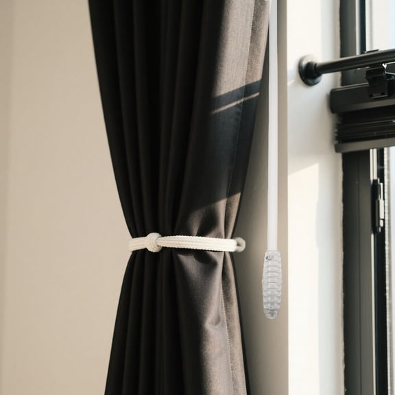 UPGRATOR Modern Transparent Curtain Pull Wand Acrylic Rod for Drapes with Smooth Easy Operation
