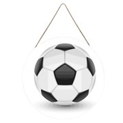 UPGRATOR Multi Color Wood Sports Ball Wall Art Pendant for Kitchen Bedroom Decor