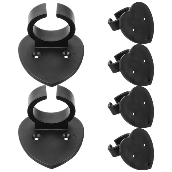 UPGRATOR Multi Functional Black Microphone Holder for Mic Stand Wall Mount with Anti Slip Heart Clip