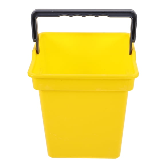UPGRATOR Multipurpose Yellow Plastic Bucket with Handle for Home Storage and Cleaning