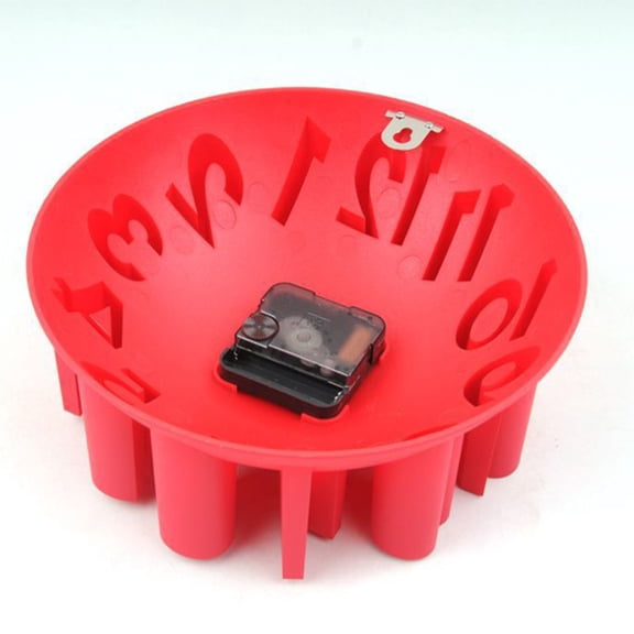 UPGRATOR Red Mute Wall Clock Digital for Timekeeping in Living Room and Kitchen