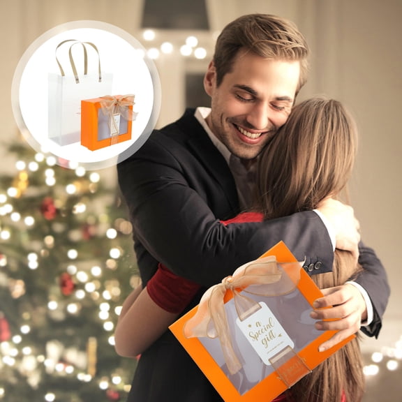 UPGRATOR 1 Set Tote Box Packaging Container for Valentine's Day Wedding Flower Gift Presentation