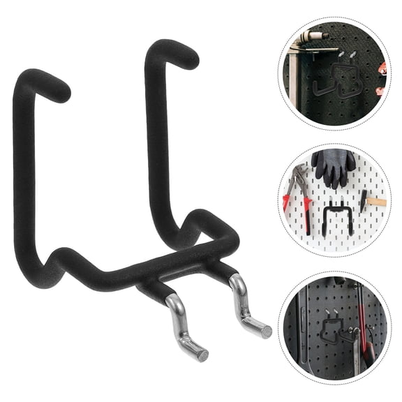 UPGRATOR Pegboard Hangers Black Metal Rack Hooks for Homeowners DIY Enthusiasts 1 Set