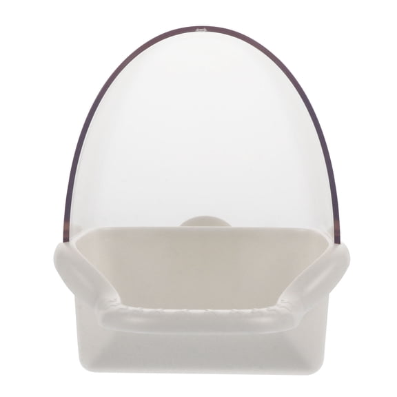 UPGRATOR Pet Feeding Box for Birds White Plastic with Creative Design and Outdoor Use