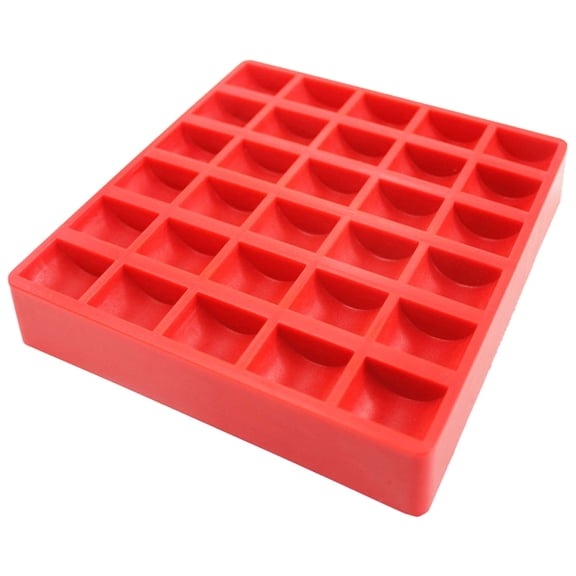 UPGRATOR Plastic Coin Organizer Box in Red with Practical Grid Design for Coin Collection