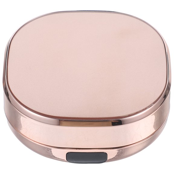 UPGRATOR Plastic Travel Makeup Container with Powder Puff Compact Case for Foundation and Blush