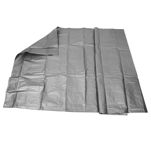 UPGRATOR Plated Silver Heavy Duty Outdoor Tarp Sheet Waterproof Pe Material Multi Use Shade Canopy