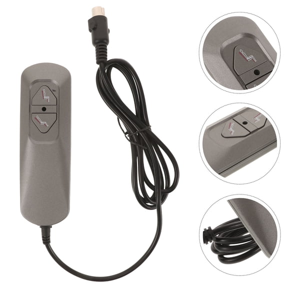 UPGRATOR Plated Silver Push Button Remote for Electric Lift Chairs with Wide Compatibility for Furniture