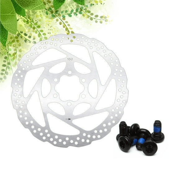 UPGRATOR Plated Silver Rear Disc Rotor Brake for Mountain Bike with Dual Knob Pad Adjustment