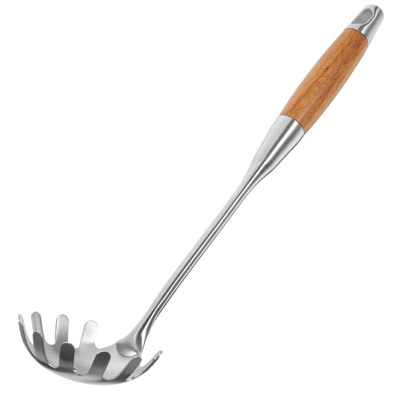 UPGRATOR Kitchen Spaghetti Server Stainless Steel with Smooth Surface and Drain Hole Design