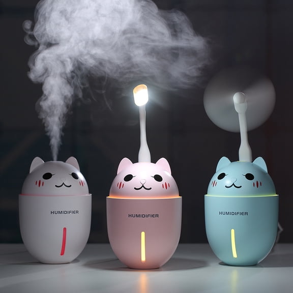 UPGRATOR Portable Air Humidifier Purifier with Skin Moisturizing and Auto Shutoff Pink Design