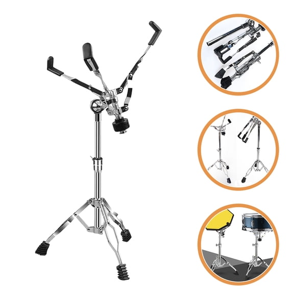 UPGRATOR Portable Snare Drum Rack with Adjustable Alloy Frame and Practical Drum Storage Shelf