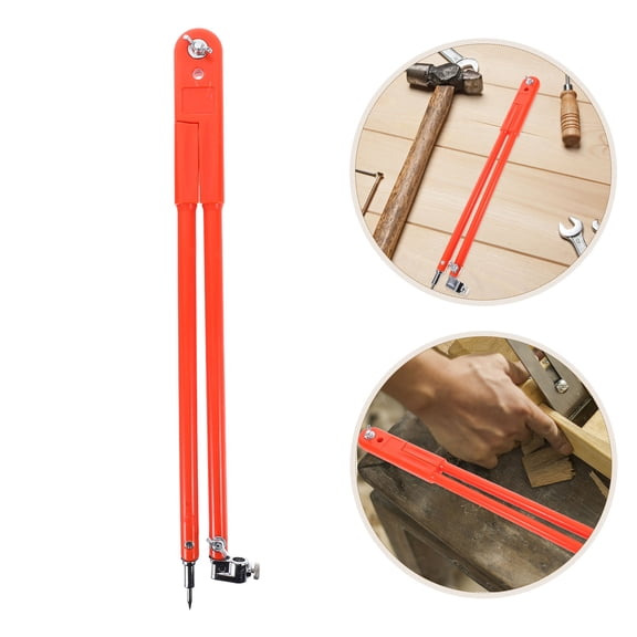 UPGRATOR Precision Woodworking Compass Orange Plastic Drafting Tool for Crafts and Carpentry