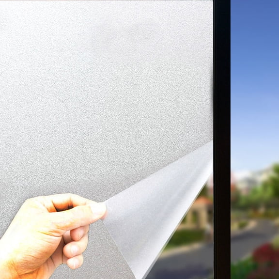 UPGRATOR Privacy Window Paste White Frosted Film for Home Use with No Residue and Easy Removal