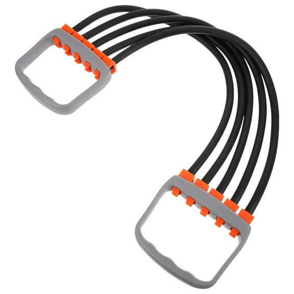UPGRATOR Black Chest Exerciser Rope with Ergonomic Handles Lightweight Stretch Band for Fitness Training