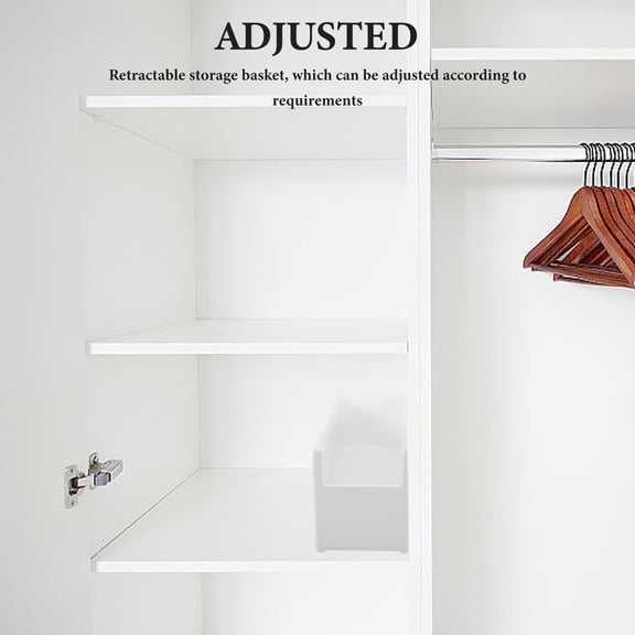 UPGRATOR White Rectangular Plastic Pull-Out Cabinet Organizer Set for Bedroom Storage, Indoor Use, 1 Set