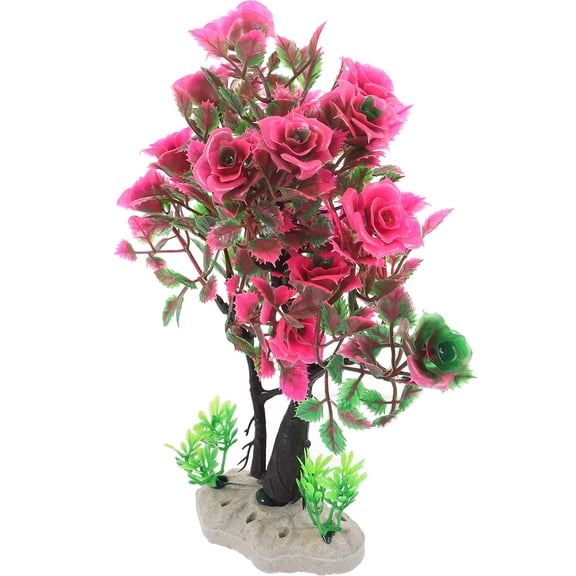 UPGRATOR Realistic Aquarium Tree Model Artificial Fish Tank Decoration Plastic Aquatic Landscape Ornament