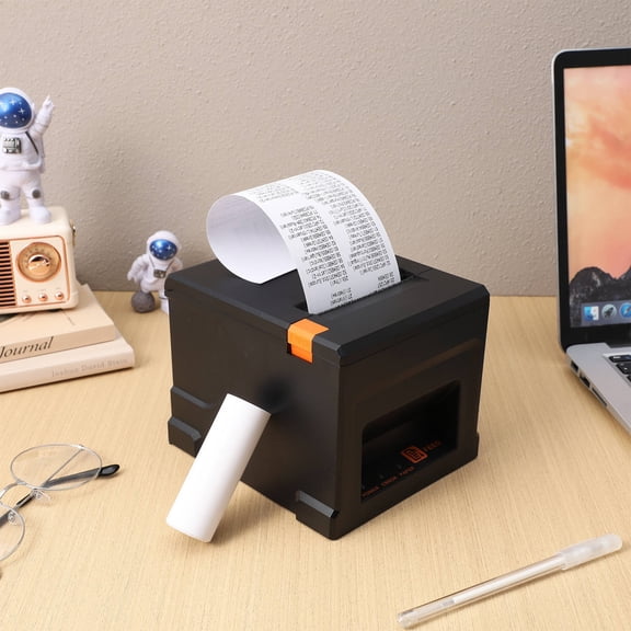 UPGRATOR Receipt Thermal Printer Black Portable Pos Printer with Order Reminder for Office Use