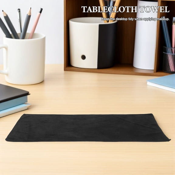 UPGRATOR Black Rectangle Tablecloth for Dining and Dressing Tables, Protector, Easy to Clean and Maintain