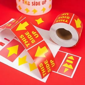 UPGRATOR Red Packing Sticker Caution Label for Shipping Boxes Warning Adhesive for Moving Packages