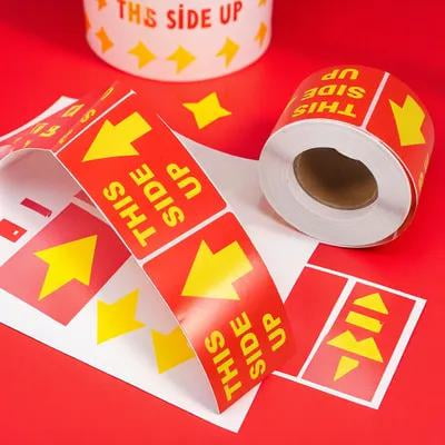 UPGRATOR Red Packing Sticker Caution Label for Shipping Boxes Warning Adhesive for Moving Packages