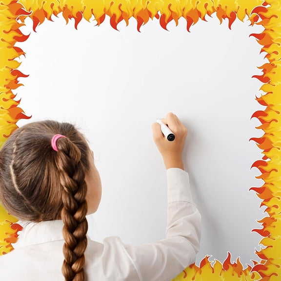 UPGRATOR Flame Shaped Bulletin Board Border Sticker for Classroom Decoration and School Display