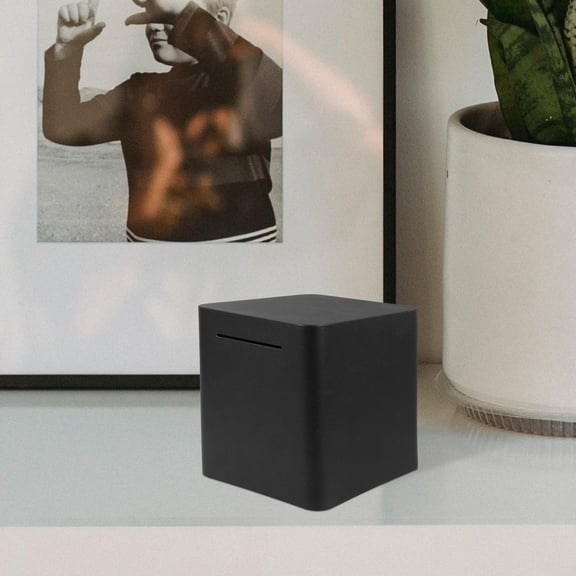 UPGRATOR Secure Saving Money Bank for Home Use Iron Black 1 PCS