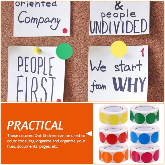 UPGRATOR Self Adhesive Colored Dot Stickers Small Circle Labels for Organization