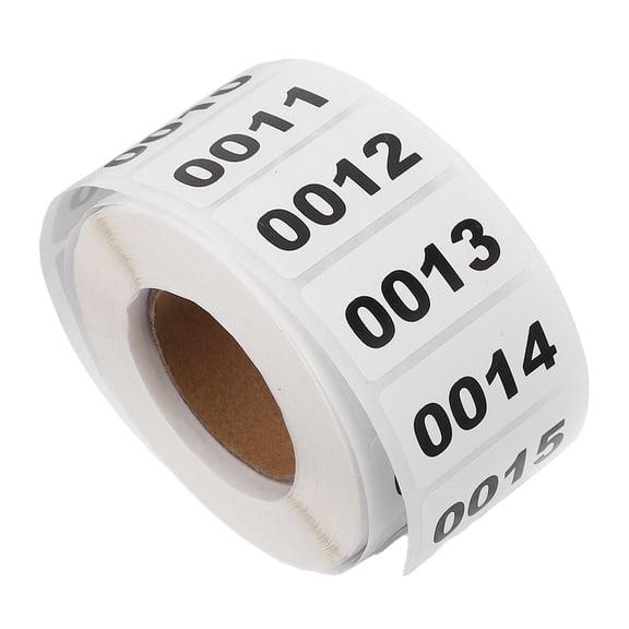 UPGRATOR Self Adhesive Number Labels Roll White Consecutive Stickers for Office Storage and Classification