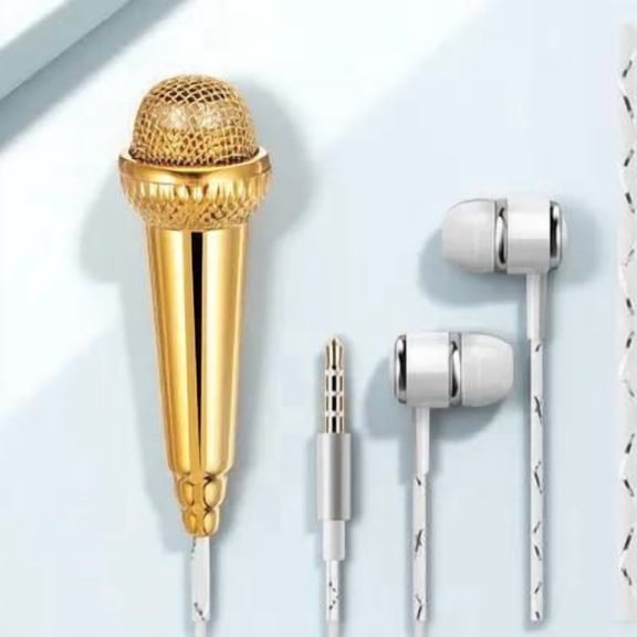 UPGRATOR Small Microphone Microphone Portable for Interviewing Home Entertainment Plastic Yellow 1Set