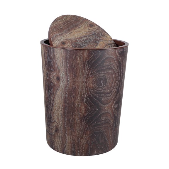 UPGRATOR Small Trash Can With Lid PP Round For Indoor Use 1Pack