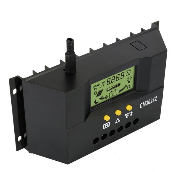 UPGRATOR Solar Charge Controller 12V Black Pwm with LCD Screen for Home and Industrial Use
