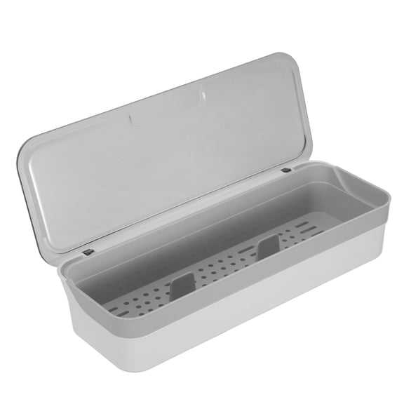 UPGRATOR Plastic Kitchen Utensil Container with Lid for Organized Countertop Storage