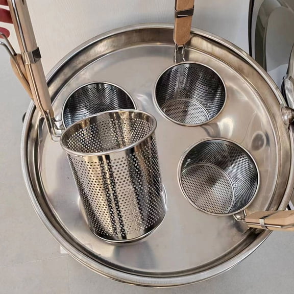 UPGRATOR Spider Cooking Utensil Mesh Spider Strainer Rack Stainless Steel 1Set