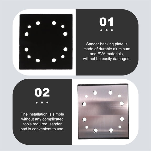 UPGRATOR Sanding Disc Backing Plate Replacement Black Aluminum Eva for Easy Sander Installation