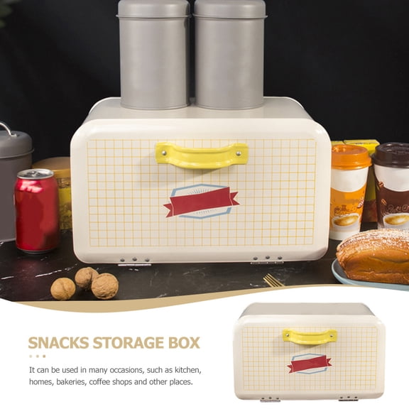 UPGRATOR Airtight Beige Bread Storage Box for Kitchen and Home Use with Wide Stable Base