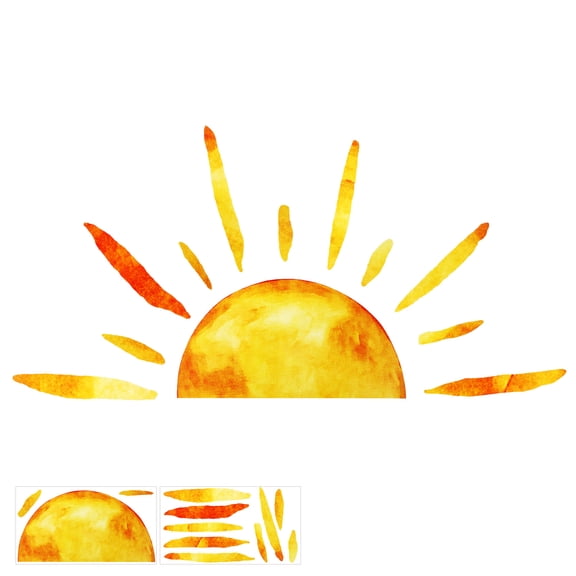 UPGRATOR Sunshine Classroom Decor Sun Wall Sticker PVC Peel and Stick Easy Install