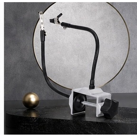 UPGRATOR Third Hand Soldering Stand with Aluminum Alloy Vise and Nonskid Base for Electronic Repairs