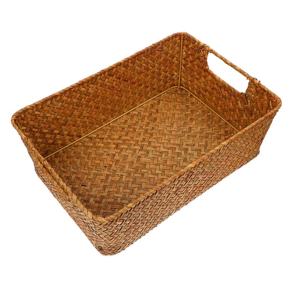 UPGRATOR Large Seagrass Storage Basket Organizer with Built in Handles
