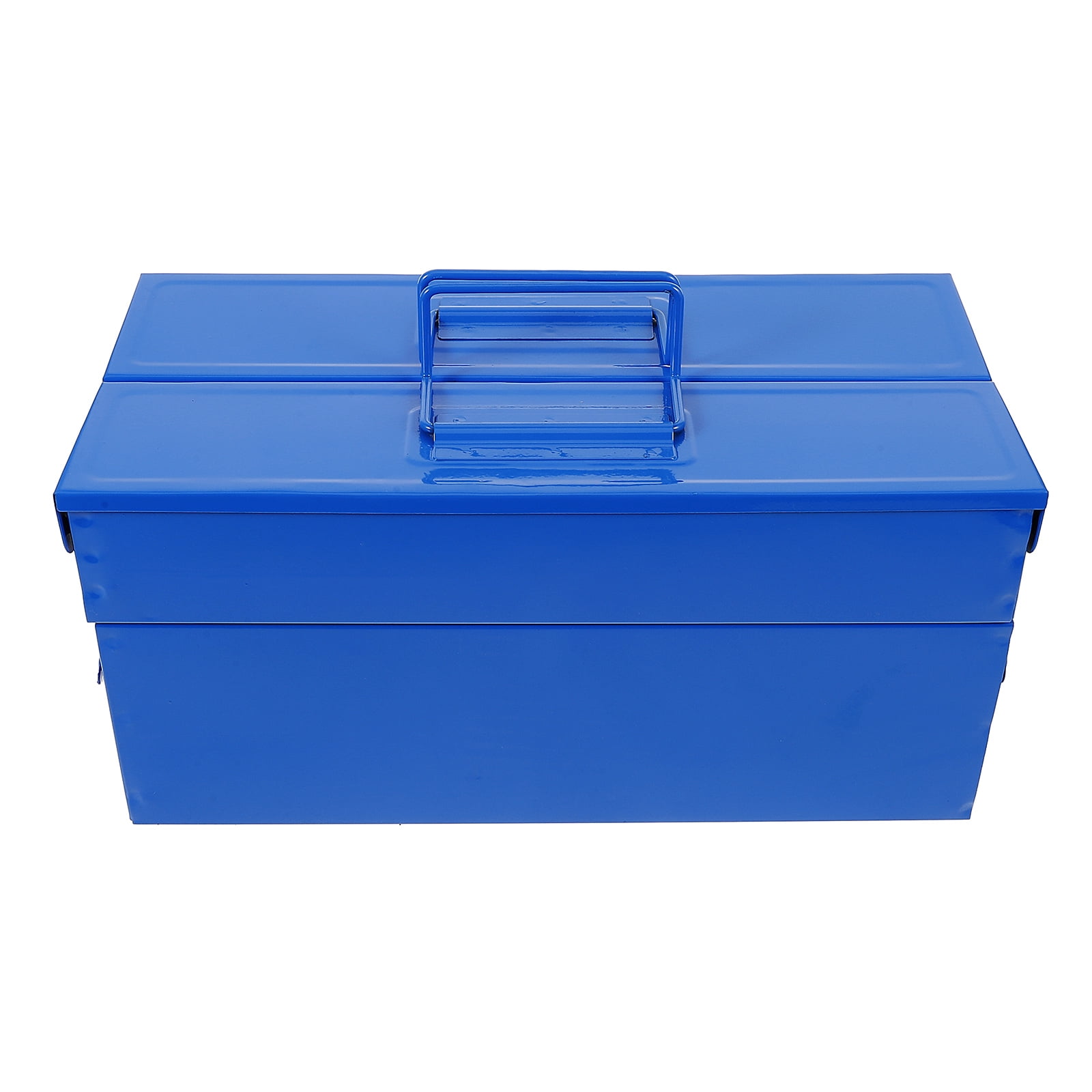 UPGRATOR Tool Container Carrying Box Iron Blue Sleek Design For Outdoor Use 1Pcs 34.0*16.3*16.3in