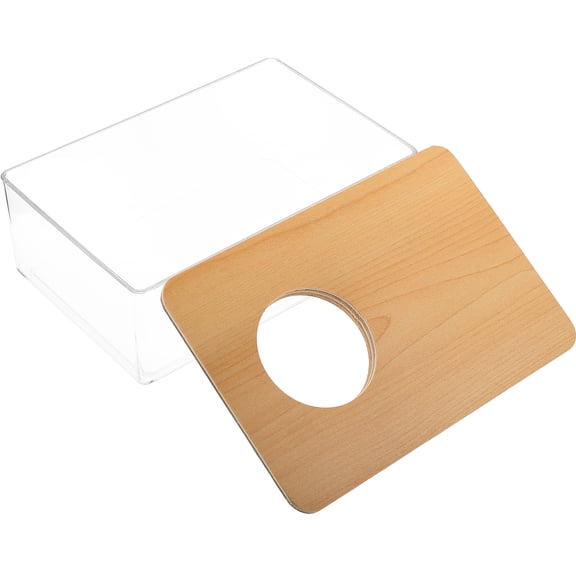 UPGRATOR Transparent Small Pet Sand Bath Box with Breathable Fresh Odor Free Acrylic Material