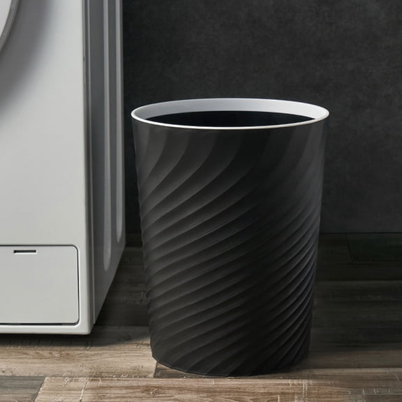 UPGRATOR Trash Can Wastebasket Black Plastic Bag Holder Ring For Kitchen 1Pcs