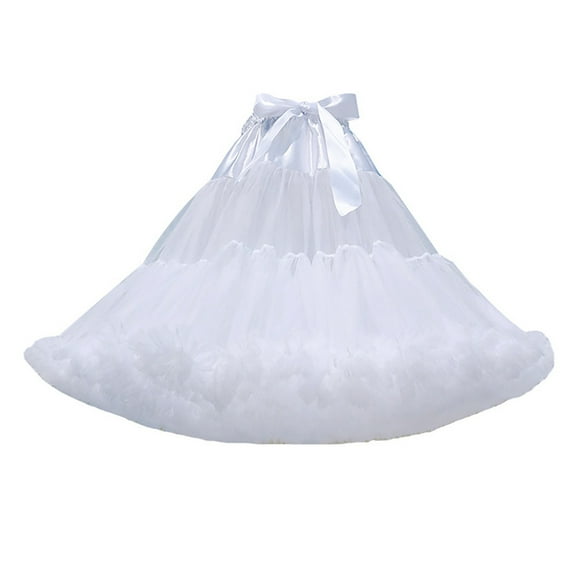 UPGRATOR Under Skirt for Dress White 1Pc 17.7X19.7In