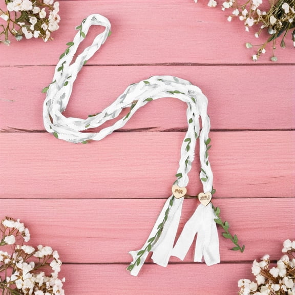 UPGRATOR White Wedding Lasso Rope Fabric and Wood Versatile Design for Unity Ceremonies