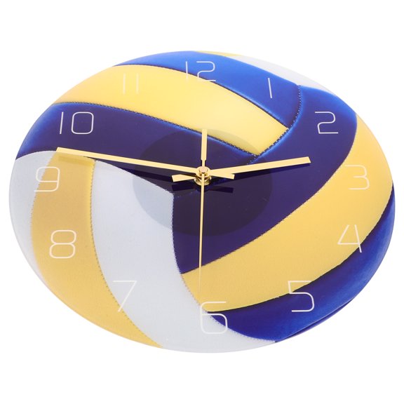 UPGRATOR Volleyball Wall Clock with Ball Design Acrylic Material for Home Mute Hanging Clock