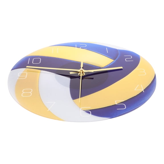 UPGRATOR Wall Clock for Home with Volleyball Ball Design Big Number Acrylic Mute Core
