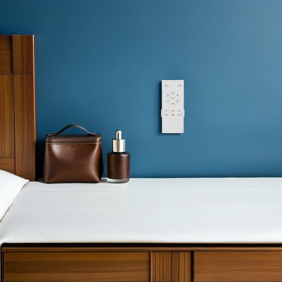 UPGRATOR White Ceiling Fan Remote Controller with Speed Adjustment and Light Dimmer for Fan Light Use