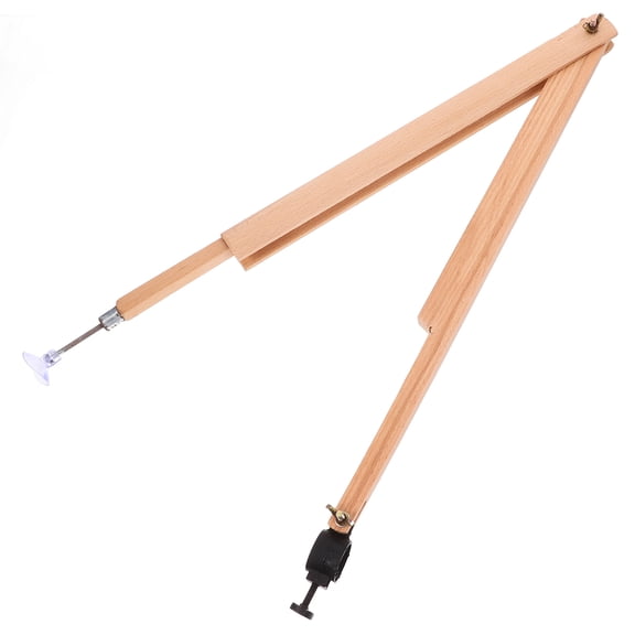 UPGRATOR Wood Linear Arc Scriber Compass for Classroom Geometry with Adjustable Radius in Beige